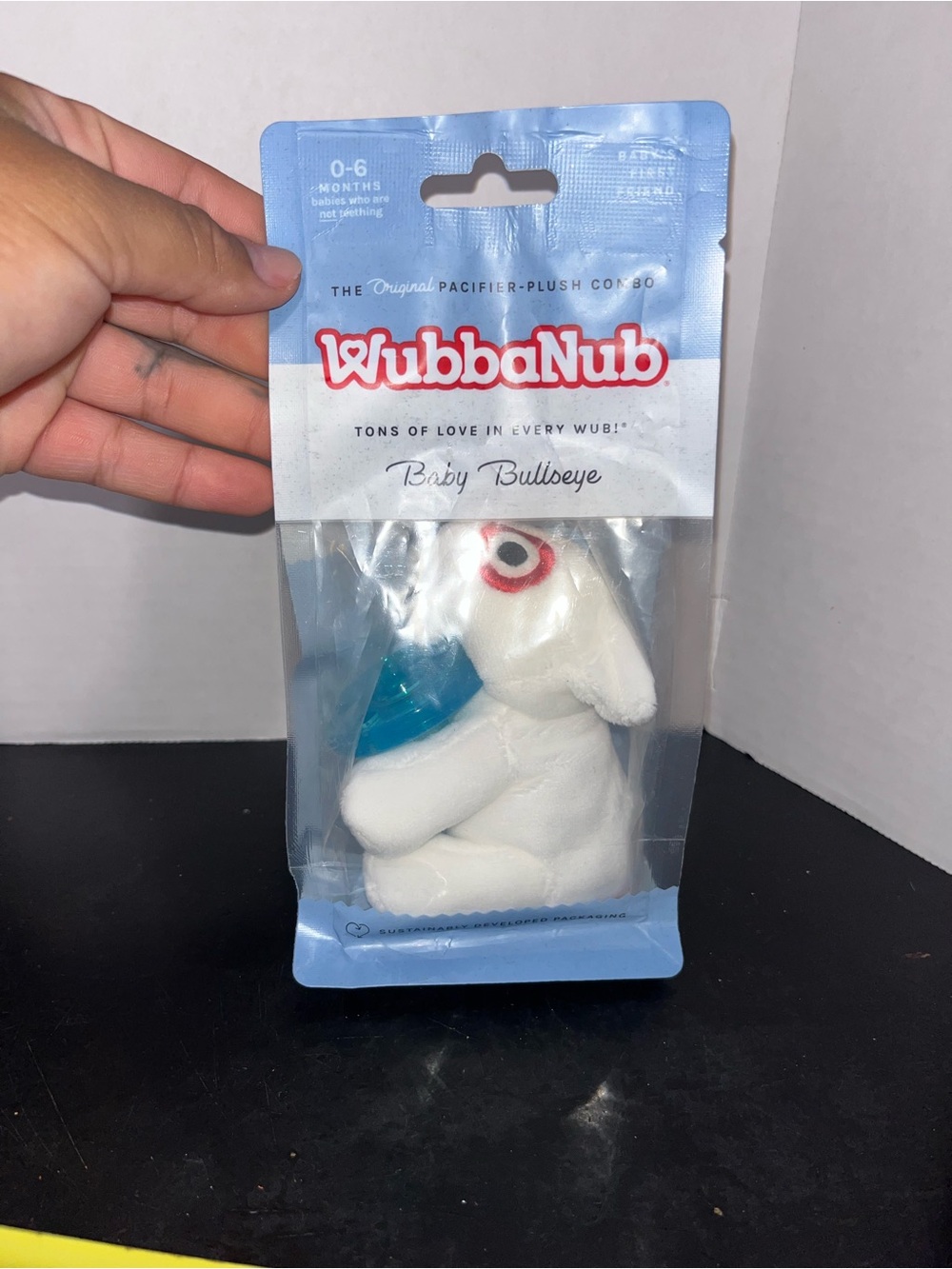 WubbaNub Target Bullseye Dog Pacifier Plush